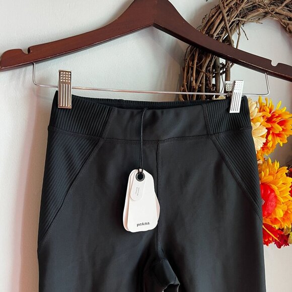 prAna Womens Sculpt Send Off High Rise Moisture Wicking Legging SMALL in Black - Picture 2 of 9